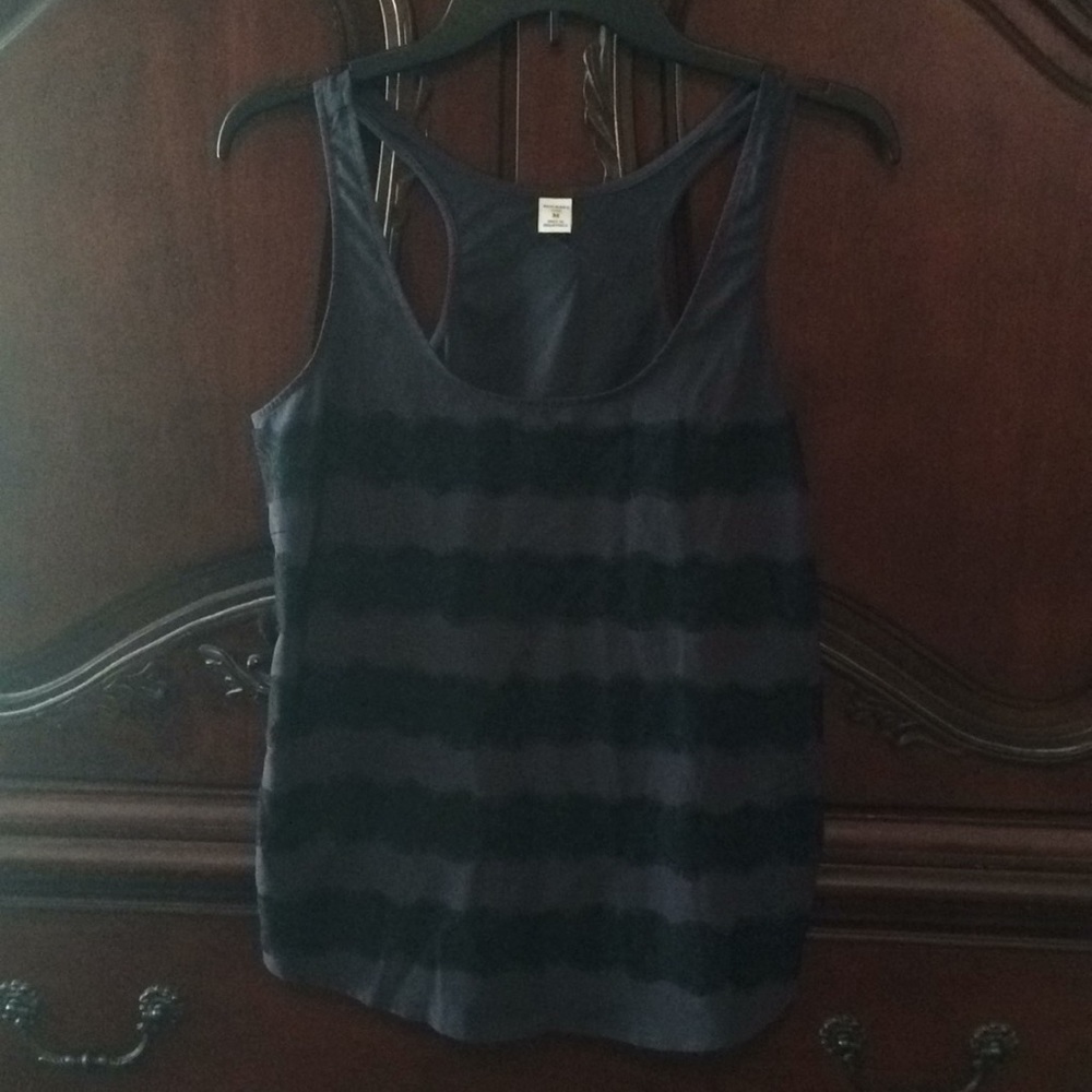 Juniors racer back shirt with lace